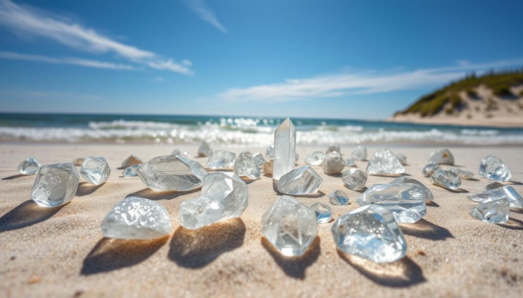 Quartz crystals on Assateague Island