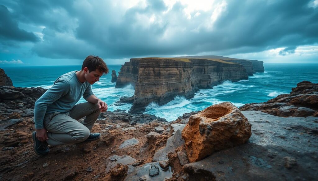 coastal cliffs fossil hunting