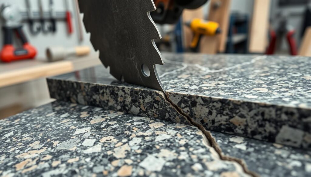 cracks when cutting stones