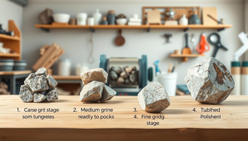 four-stage tumbling process