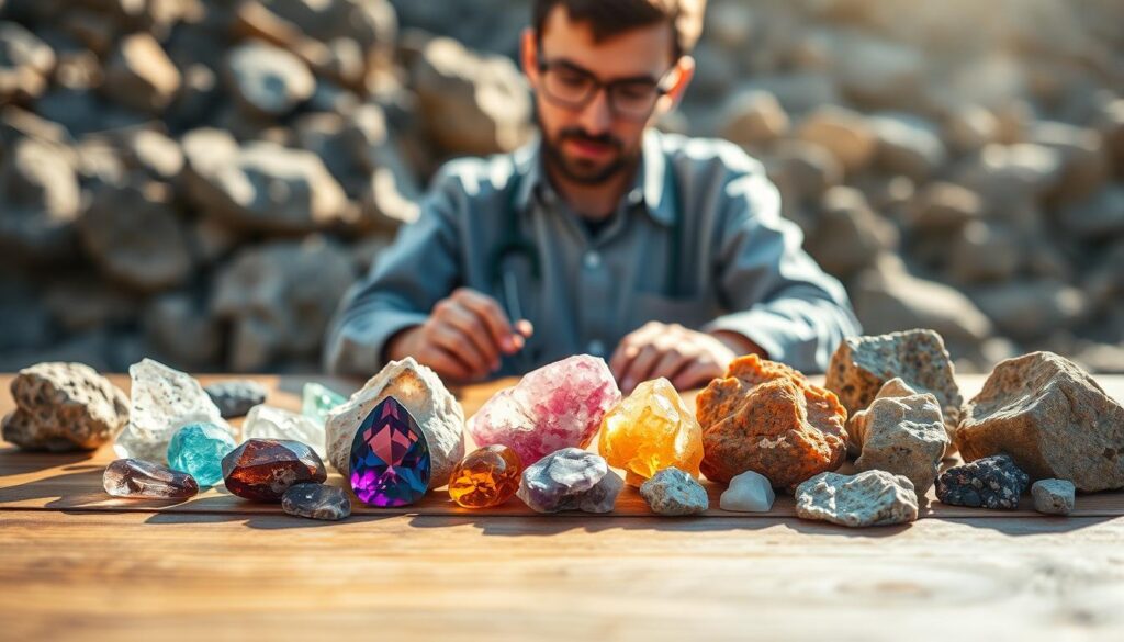 identify rocks from minerals