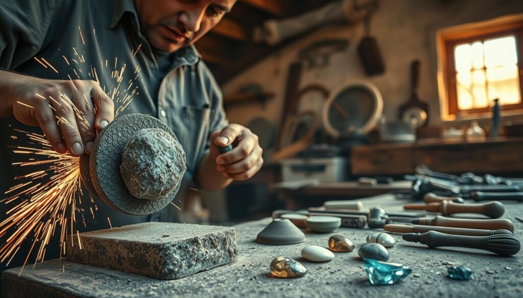 stone grinding techniques